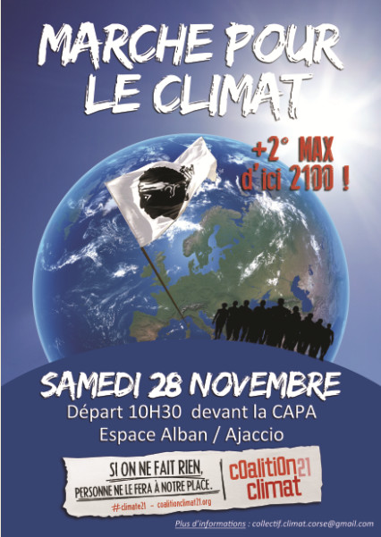 Marche pour le Climat le 28 novembre à Ajaccio.