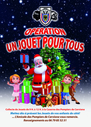 Les sapeurs-pompiers de Cervioni ont lancé l’opération « Un jouet pour tous » ! Les sapeurs-pompiers de Cervioni ont lancé l’opération « Un jouet pour tous » !
