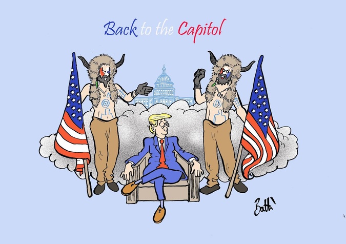 Le dessin de Battì : "Donald, back to the Capitol" Le dessin de Battì : "Donald, back to the Capitol"