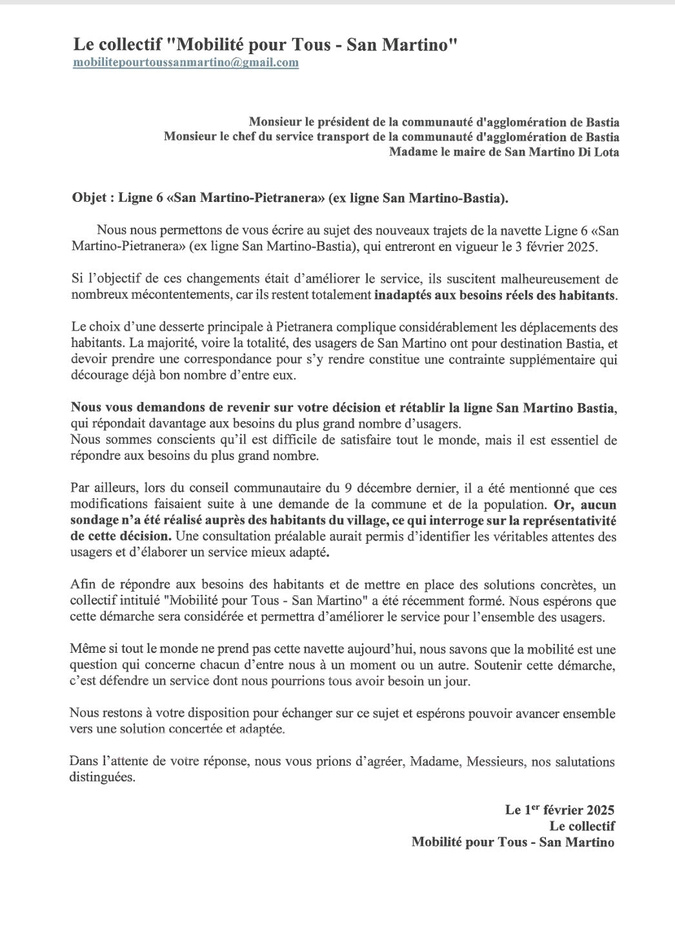 San Martinu : la navette stoppe à Petra Nera San Martinu : la navette stoppe à Petra Nera