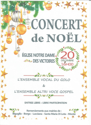 Bastia : L'Ensemble vocal du Golo et l'ensemble Gospel Altri Voce vont chanter Noël