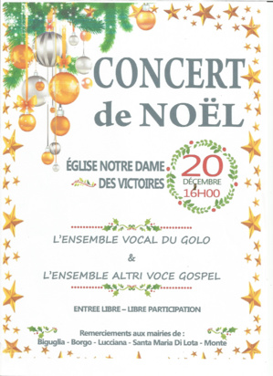 Bastia : L'Ensemble vocal du Golo et l'ensemble Gospel Altri Voce vont chanter Noël Bastia : L'Ensemble vocal du Golo et l'ensemble Gospel Altri Voce vont chanter Noël