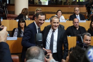 Gilles Simeoni & Jean-Guy Talamoni. Photo Christian Andreani. Gilles Simeoni & Jean-Guy Talamoni. Photo Christian Andreani.