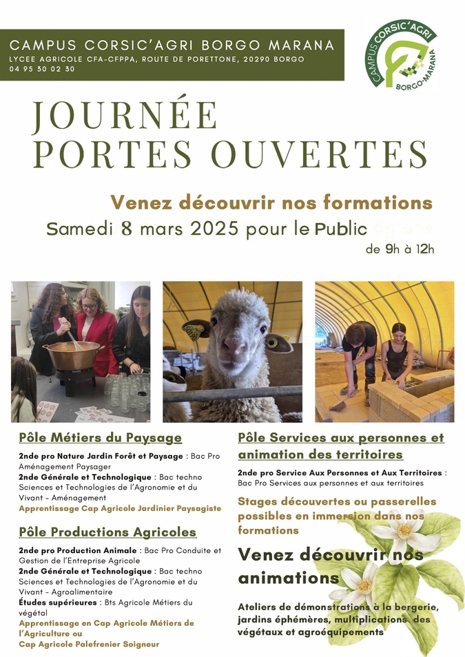 Le Campus Corsic’Agri de Borgo ouvre ses portes au public Le Campus Corsic’Agri de Borgo ouvre ses portes au public