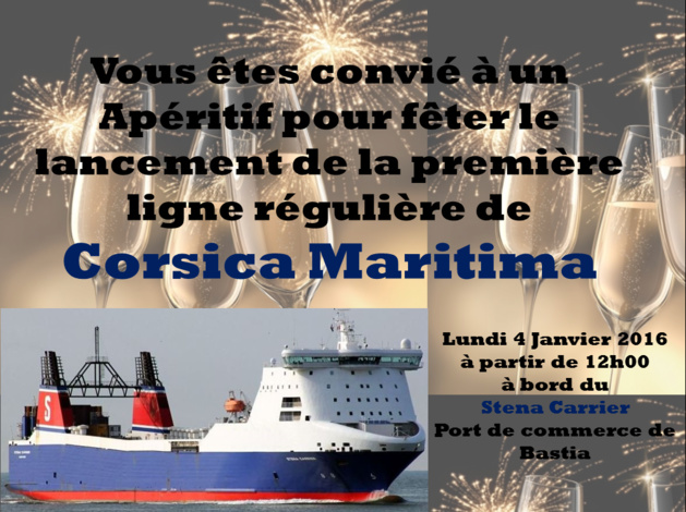 Corsica Maritima invite ses amis au lancement de sa première ligne régulière entre Bastia et Marseille Corsica Maritima invite ses amis au lancement de sa première ligne régulière entre Bastia et Marseille
