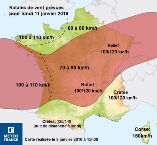 Alerte aux vents violents : La Corse placée en vigilance Orange Alerte aux vents violents : La Corse placée en vigilance Orange