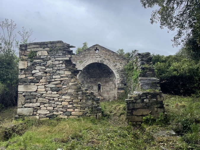 La chapelle San Petru di Mozenzana sauvée des ronces La chapelle San Petru di Mozenzana sauvée des ronces
