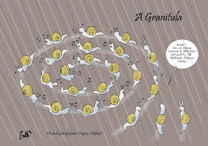 Le dessin de Battì - Granitula pluvieuse, Granitula heureuse ? Le dessin de Battì - Granitula pluvieuse, Granitula heureuse ?