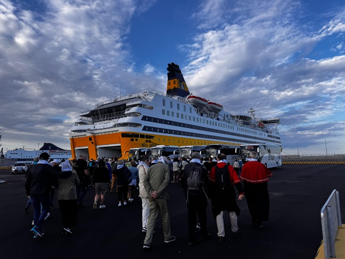 Le débarquement des Corses à Rome Le débarquement des Corses à Rome