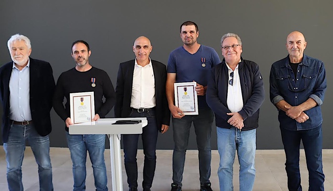ean-Baptiste Chinchon et Damien Bellerini honorés à Calvi ean-Baptiste Chinchon et Damien Bellerini honorés à Calvi