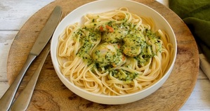 A table : coquilles Saint-Jacques aux pâtes fraiches A table : coquilles Saint-Jacques aux pâtes fraiches