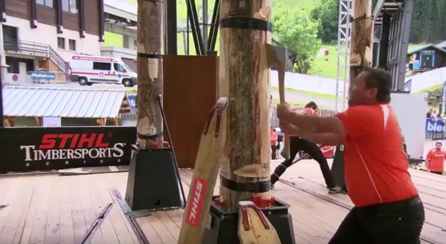 Une manche du championnat de France de bûcheronnage à... L'Ile-Rousse !