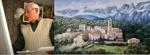 L'artiste peintre Carlu, amoureux de la Corse, a notamment peint le village de Soveria L'artiste peintre Carlu, amoureux de la Corse, a notamment peint le village de Soveria
