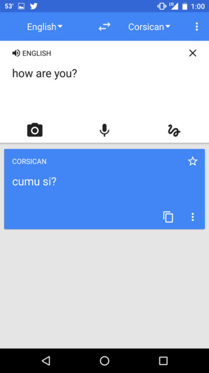 Le corse, nouvelle langue régionale accessible depuis Google Traduction