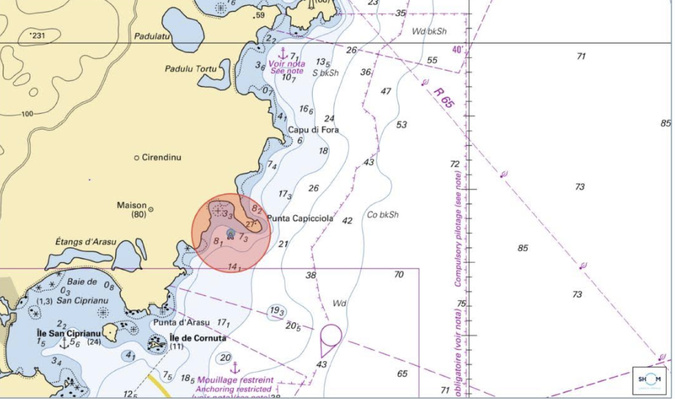 Zonza : opération de sécurisation de l’épave du Show Boat au large de Capicciola Zonza : opération de sécurisation de l’épave du Show Boat au large de Capicciola