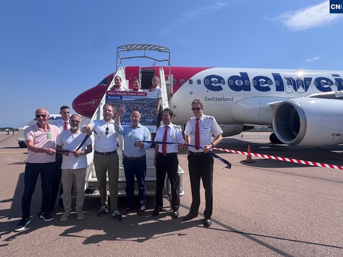 Zurich-Calvi : Edelweiss atterrit pour la première fois à Sainte-Catherine Zurich-Calvi : Edelweiss atterrit pour la première fois à Sainte-Catherine