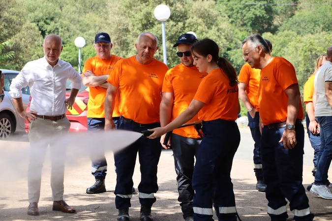 La réserve communale de Pietralba lors de la réception du véhicule en juin dernier