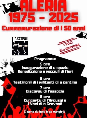 Aleria 75 : les appels de Femu et du PNC