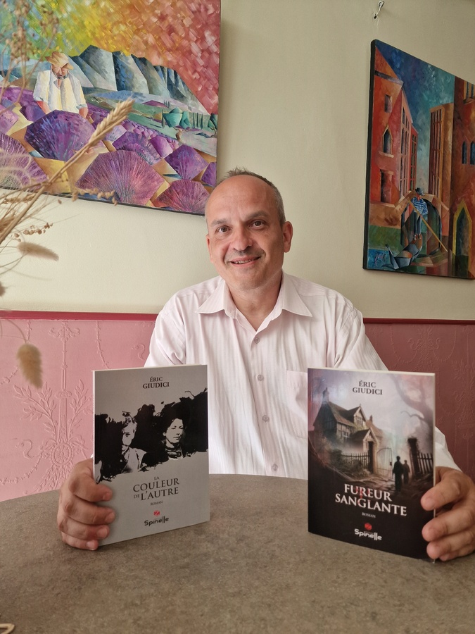 Aprés deux romans, un recueil de poèsies et un conte pour enfants à venir pour Eric Giudici.