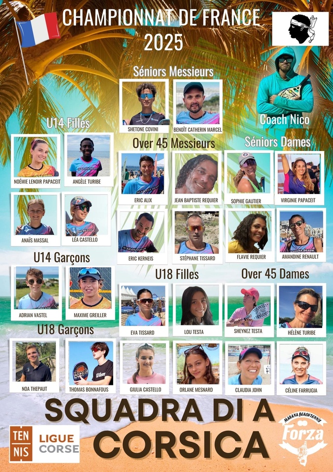 La sélection insulaire pour ces championnats de France La sélection insulaire pour ces championnats de France