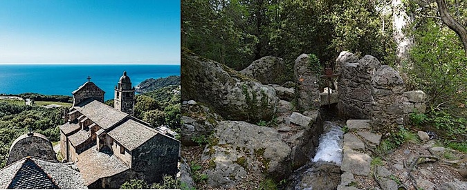 L'église Saint-Cyprien de Morsiglia (Haute-Corse) et le canal de l'Ajara à Bastelica (Corse-du-Sud) L'église Saint-Cyprien de Morsiglia (Haute-Corse) et le canal de l'Ajara à Bastelica (Corse-du-Sud)