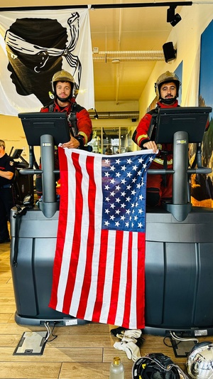 La caserne d'Ajaccio relève un défi sportif en mémoire des 343 pompiers morts dans les attentats du 11 septembre 2001 La caserne d'Ajaccio relève un défi sportif en mémoire des 343 pompiers morts dans les attentats du 11 septembre 2001