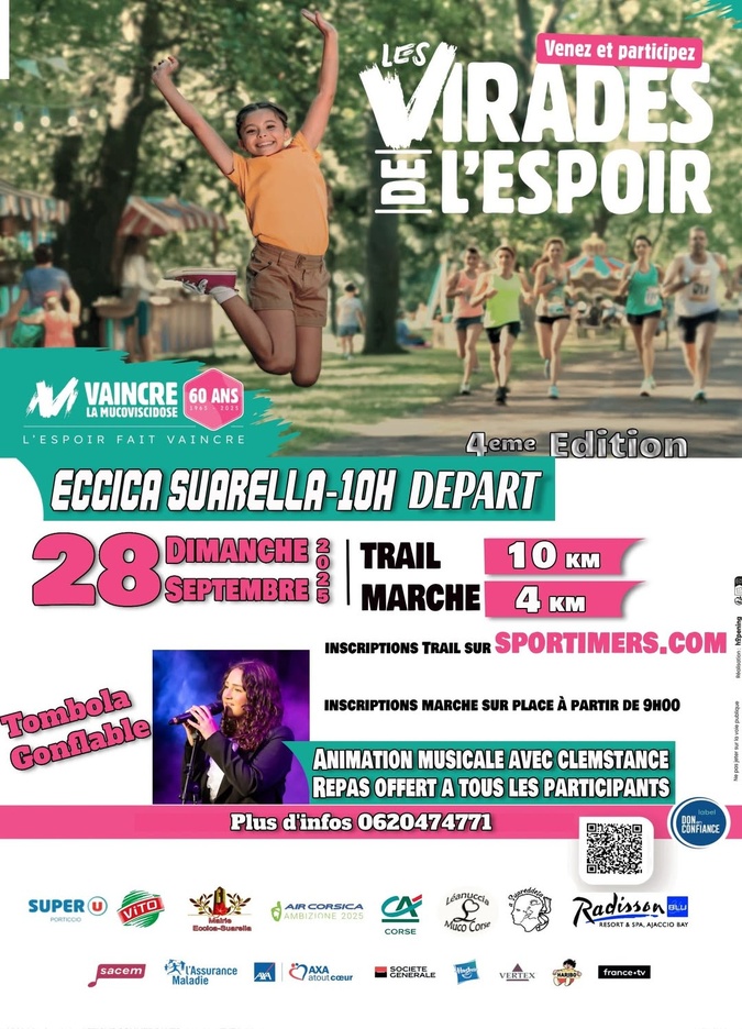 Eccica-Suarella accueille ce dimanche la 4e édition des « Virades de l’Espoir »