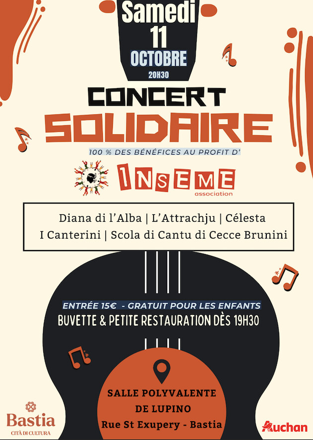 Bastia : un concert au profit d'Inseme le 11 octobre
