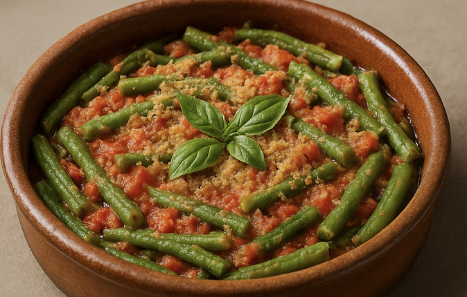 À table - Tianu di fasgioli è pumate (gratin de haricots et tomates) À table - Tianu di fasgioli è pumate (gratin de haricots et tomates)