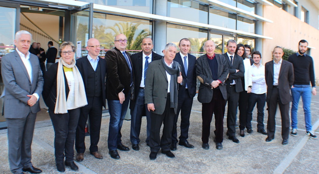 Le comité de sélection et de suivi d'Inizià avec Jean-Christophe Angelini et les représentants de Neutramiante et Bowkr