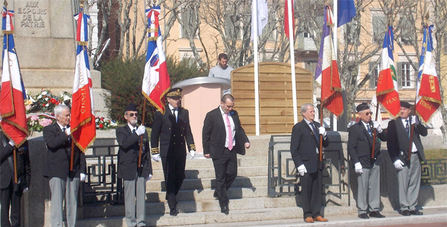 Bastia a honoré la mémoire des victimes civiles et militaires d'Algérie, de Tunisie et du Maroc