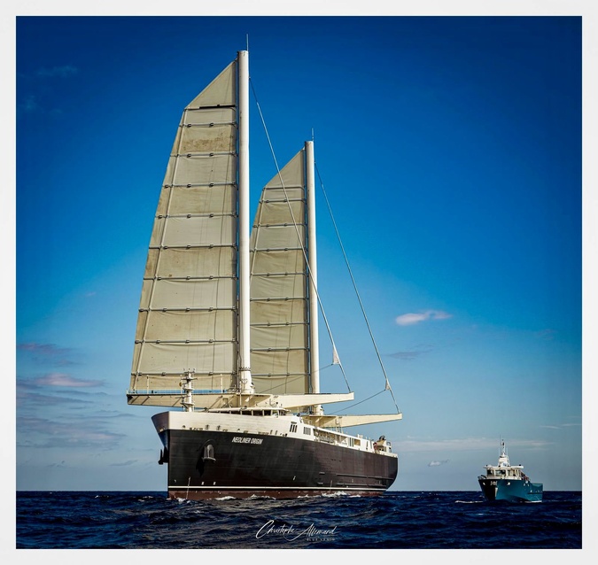 Neoliner Origin et Alba : rencontre entre deux navires ambassadeurs d’une navigation plus vertueuse (@christophe allemand)