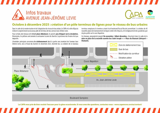 Ajaccio : des travaux en cours pour créer un nouveau pôle terminus pour les bus