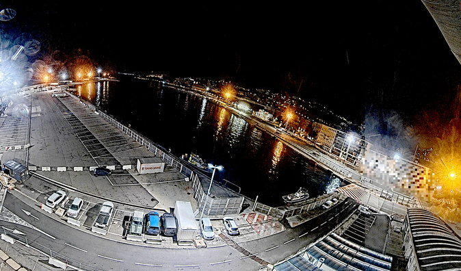 Le port de Bastia ce mercredi soir (Webcam CCI)
