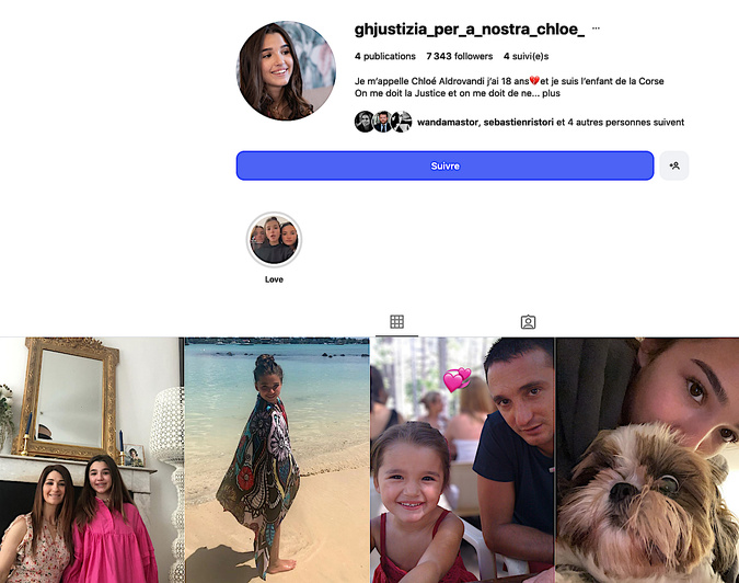 "Ghjustizia per a nostra Chloé" : un hommage empreint d’émotion