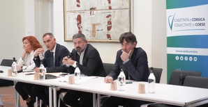 Marie Jeanne Nicoli, Gilles Simeoni, Jean-Félix Acquaviva et Julien Paolini. Marie Jeanne Nicoli, Gilles Simeoni, Jean-Félix Acquaviva et Julien Paolini.