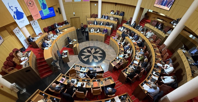 L'hémicycle de l'Assemblée de Corse. Photo Paule Santoni.