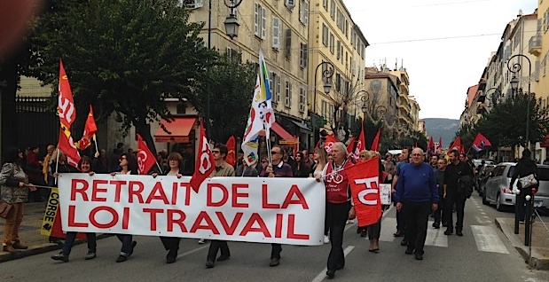 Projet de loi Travail à Ajaccio :  "Le Gouvernement refuse de voir la réalité des choses"