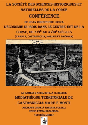 Folelli : Conférence de la Société des Sciences à la Médiathèque de Castagniccia