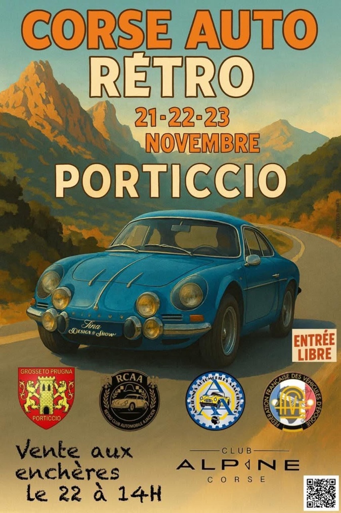 "Corse Auto Rétro" : Le premier salon rétromobile organisé en Corse se tiendra à Porticcio du 21 au 23 novembre "Corse Auto Rétro" : Le premier salon rétromobile organisé en Corse se tiendra à Porticcio du 21 au 23 novembre