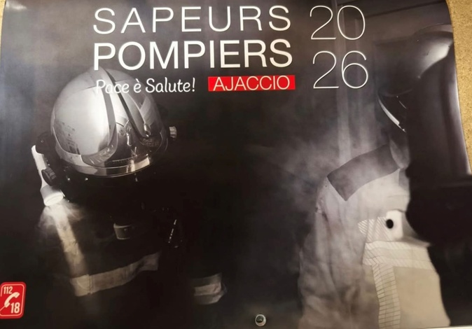 Le calendrier 2026 des pompiers d'Ajaccio. Crédit photo : Amicale des Pompiers d'Ajaccio. 