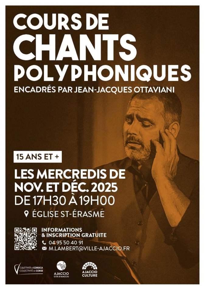 Ajaccio : Jean-Jacques Ottaviani anime des ateliers de chants polyphoniques 