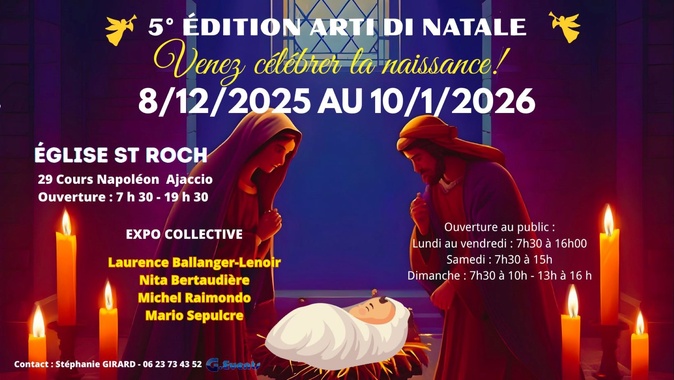 Ajaccio : L'église Saint-Roch accueille l'exposition "Arti di Natale 2025" jusqu'au 10 janvier
