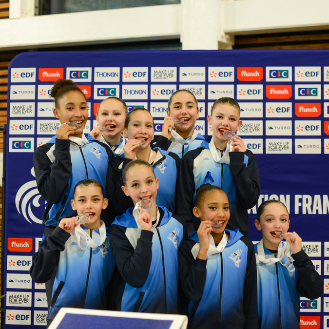 L'Acqua Synchro Bastia vice-championne de France en équipe libre