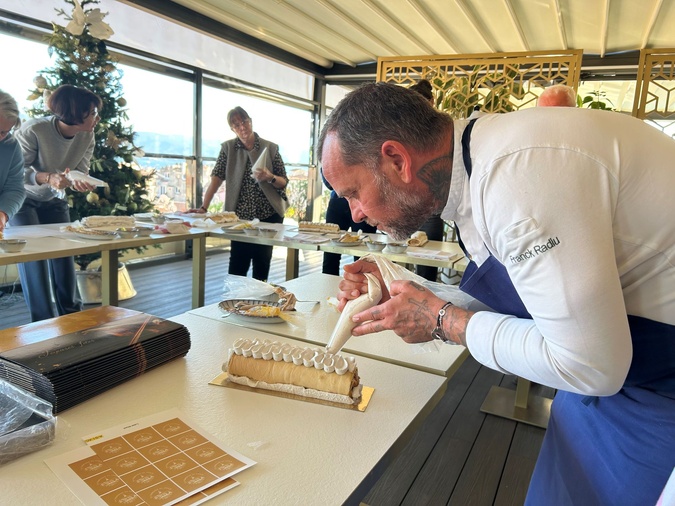 Réalisons une bûche de Noël clémentine-châtaigne avec les conseils du chef de la Terrasse du Fesch, Franck Radiu