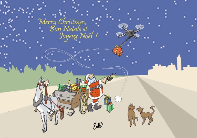 Le dessin de Battì : le drone de… Papa Noël