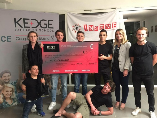 Bastia : La Kedge Business School récolte plus de 3 000 euros pour l’association Inseme