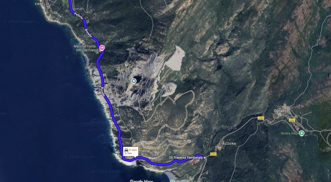 Linéaire de route concerné par la fermeture Linéaire de route concerné par la fermeture