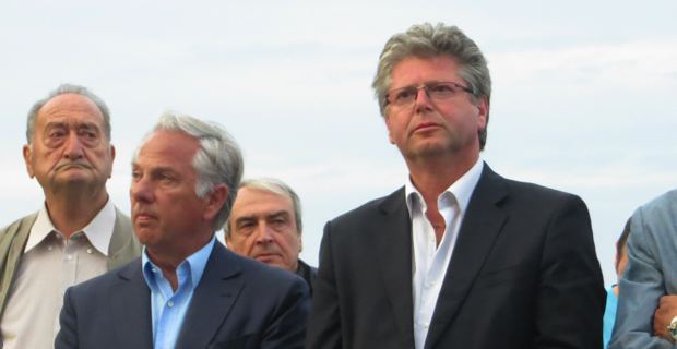 Camille De Rocca Serra et Georges Mela en 2013, au moment du passage du Tour de France en Corse.