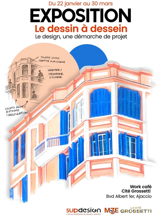 Ajaccio : Les étudiants de Supdesign présentent leurs dessins dans une exposition au work-café de la Cité Grossetti